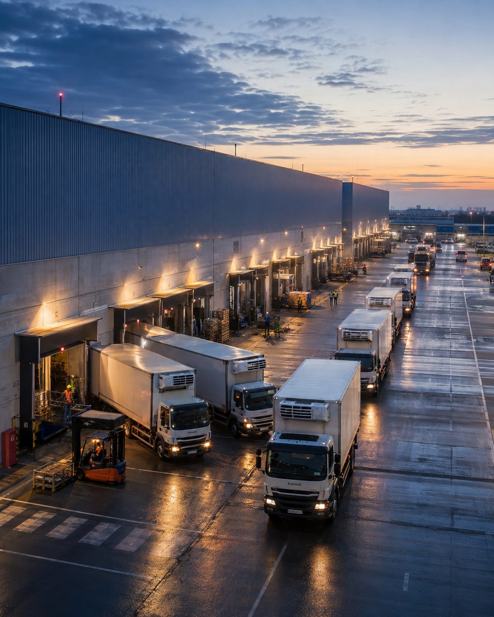 Complejo logístico con múltiples unidades de distribución