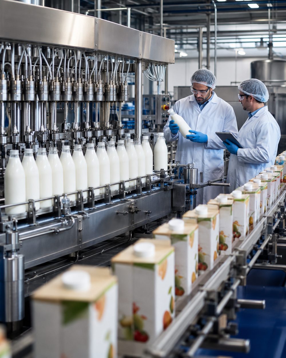 Planta de producción láctea y de bebidas